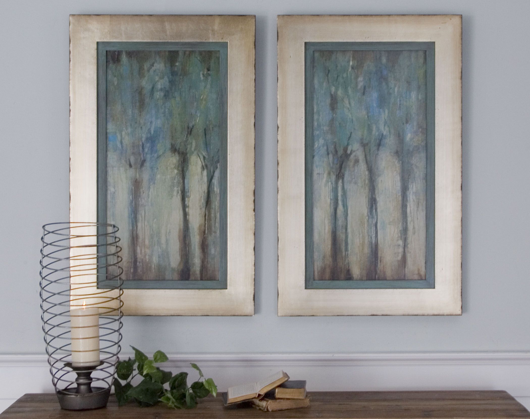 Two-Piece Framed Trees Wall Art Set | Mathis Brothers Furniture